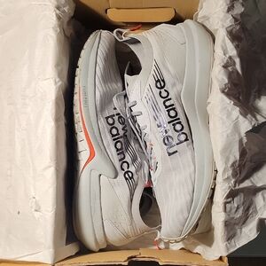 New Balance FUELCELL Sz 10 Men White Gray Orange Lightly Worn MSPDRGR